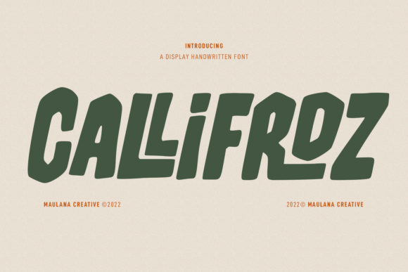 Callifroz: A Vintage Display Font That Elevates Digital Branding