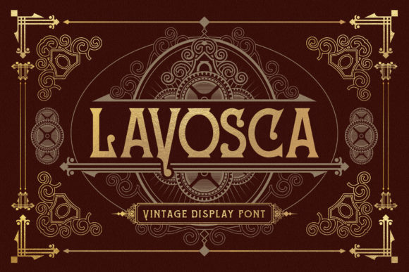 Lavosca: A Bold, Vintage Display Font for Handmade Brands