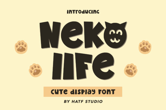 Neko Life: A Playful Display Font for Digital Branding