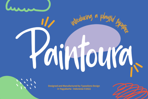 Paintoura: A Playful Display Font for Real Small Business Branding