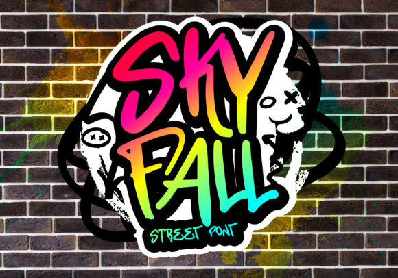 Sky Fall: A Graffiti Display Font That Pops on the Web